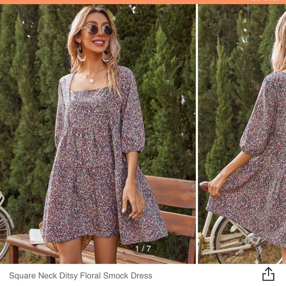 SHEIN floral boho dress